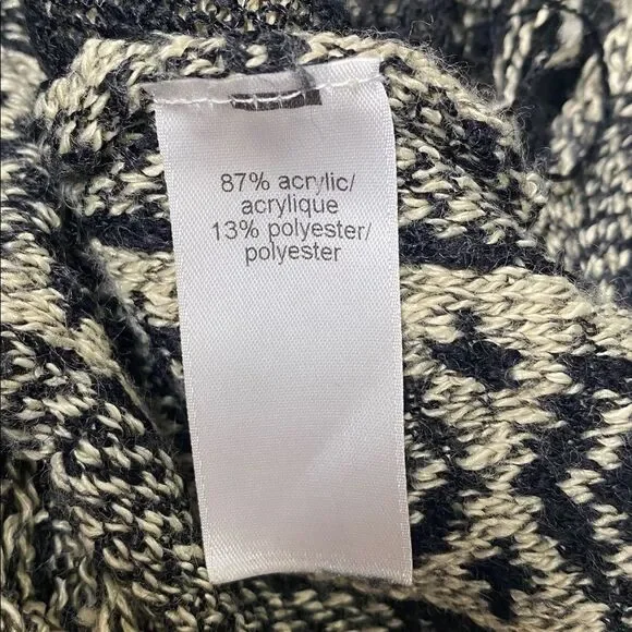 Maurices Boho Southwestern Knit Pancho Shawl W/ Fringe Sweater Women's Size L/XL - Picture 13 of 13